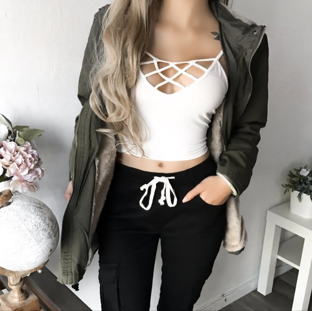 Olive Green Anorak Utility Jacket